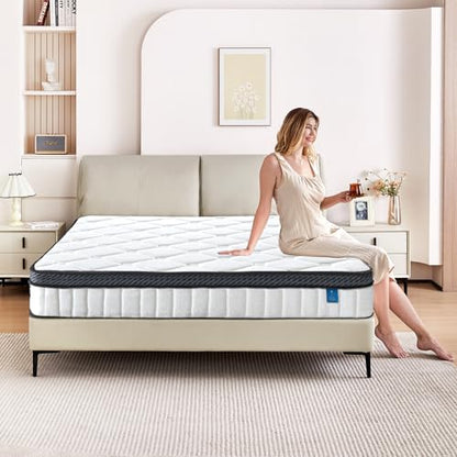 Queen Size Mattress 12 inch Mixed Mattress 80"*60"*12" Boxed Gel Memory Foam Mattress Individually Pocketed Springs Pressure Relief and Motion Isolation Mattress for Better Sleep Queen Mattress