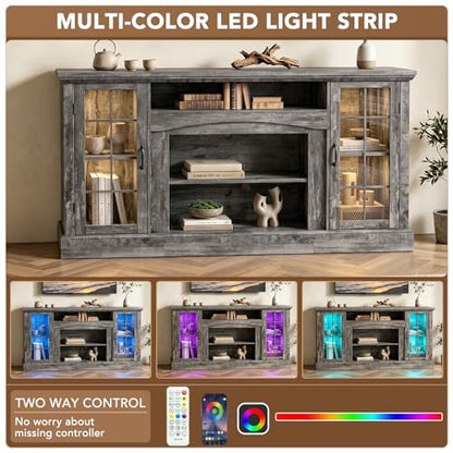 MXV 58" Farmhouse TV Stand for TVs up to 65 Inches, view 5