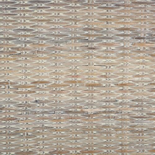 SAFAVIEH Furniture - Imelda Rattan Full Headboard - White-Washed - Rattan - Coastal Woven Design - Ideal for Bedroom (SEA8027B-F)