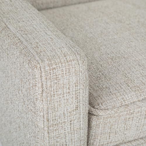 Parris Upholstered Bench - 50 inch Wide Upholstered Hallway Seat in Platinum, Contemporary Bench for Entryway or Living Room with Tufted Cushion, Solid Wood Legs and Sleek Profile