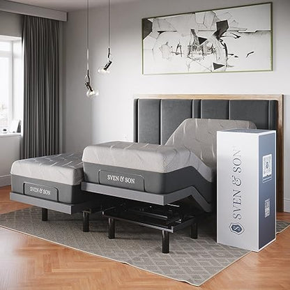 Classic Adjustable Bed Base with Gel Memory Foam, USB Lights, Zero Gravity, view 2