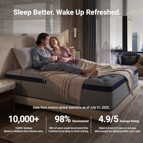 Full Mattress 10 Inch, Luxury Hotel-Level Cooling Hybrid Mattress, view 4