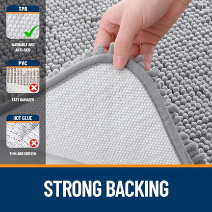 Bathroom Rugs 30x20, Extra Soft Absorbent Chenille Bath Rugs, view 7