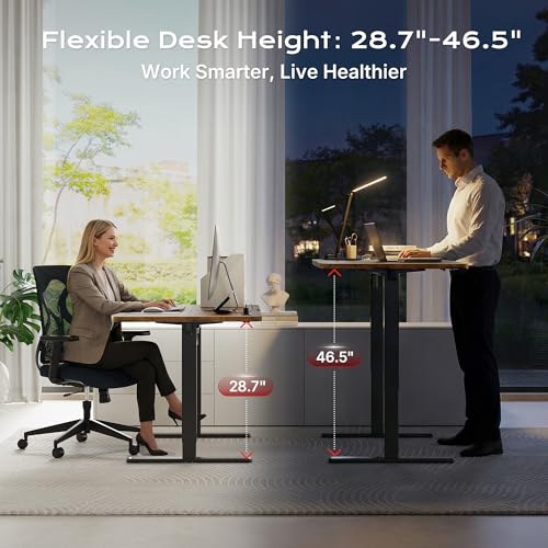 Electric Standing Desk with Power Outlets and USB-C Port, view 4
