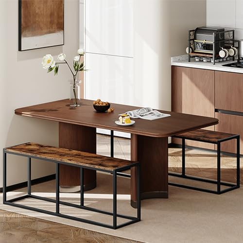 Dining Bench, 47.2 Inch Dining Table Bench, Industrial Style Kitchen Bench, view 6