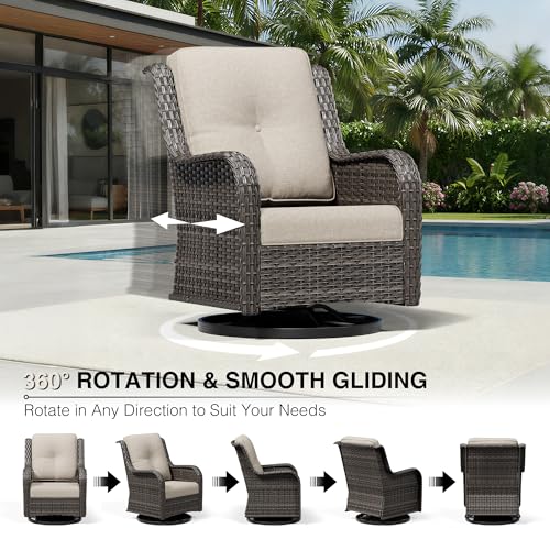 3 Piece Wicker Patio Furniture Set, view 4