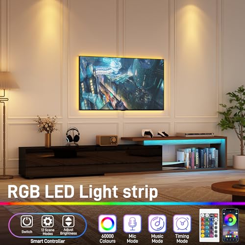 Extendable TV Stand with LED Light, view 4