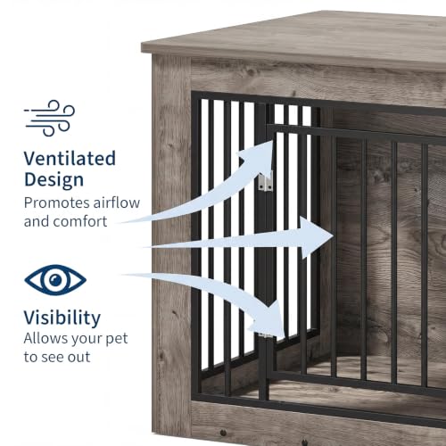 38" Furniture-Style Wooden Dog Crate End Table, view 5