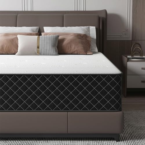 Full Mattress, 12 Inch Hybrid Mattress Full Size with Breathable Foam and Individually Pocket Spring, Memory Foam Mattresses for Back Pain Relief, Medium Firm Full Size Mattress in a Box, 75x54x12inch