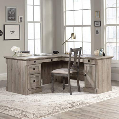 Palladia L Shaped Desk with Drawers, Office Desk with File Cabinet Storage, view 4