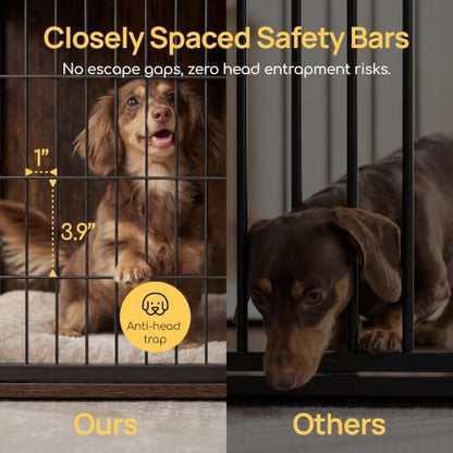 Dog Crate Furniture with Cushion and Charging Station for Indoor, view 5