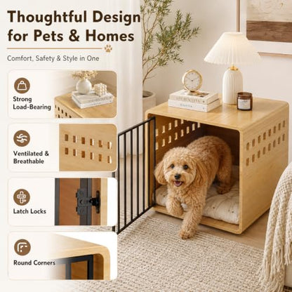 30 Inch Solid Wood Puppy Crates for Small Dogs Crate End Table, view 7