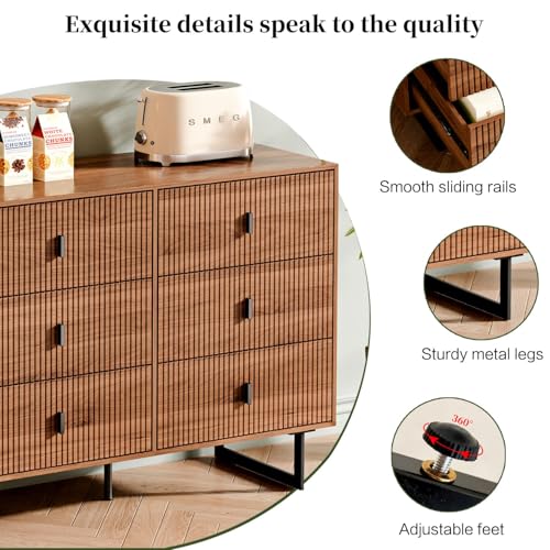 Modern Chest of Drawers with 9 Drawers, Deep Drawers, Clothes Organizer, view 5