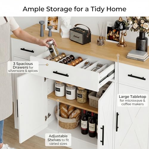 Coffee Bar Cabinet with Storage, view 5