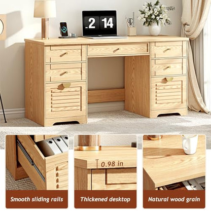 59" Home Office Desks, Executive Desk, view 5
