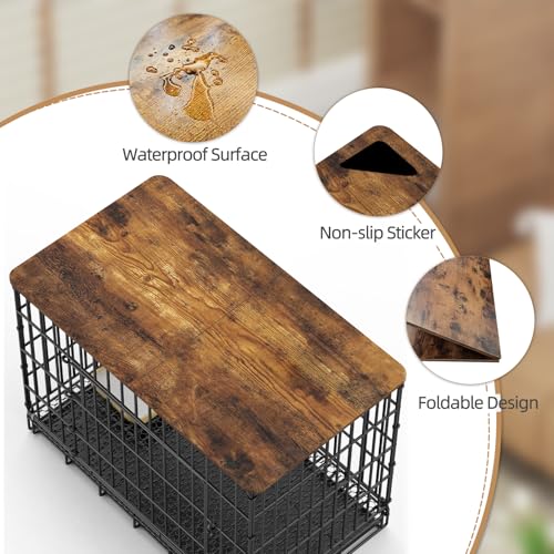 Dog Crate Topper for 36'' Dog Cage, Dog Kennel Topper Wood Countertop, view 4