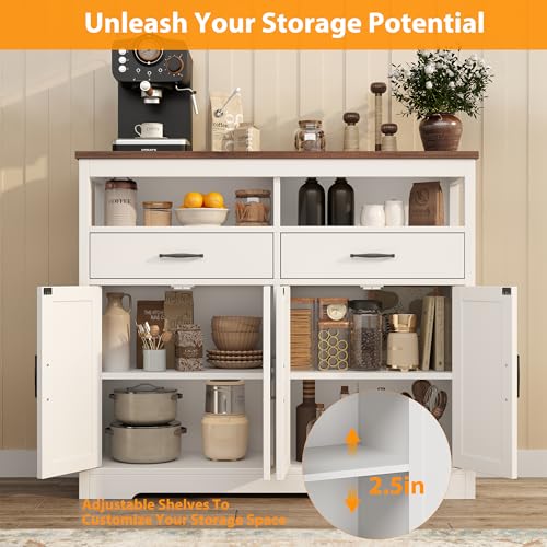 Sideboard Buffet Cabinet with Storage & Shelves, view 5