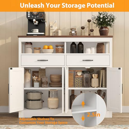 Sideboard Buffet Cabinet with Storage & Shelves, view 5