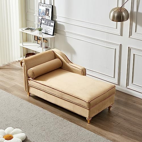 GDFStudio Upholstered Chaise Lounge Chair Indoor with Storage, view 4