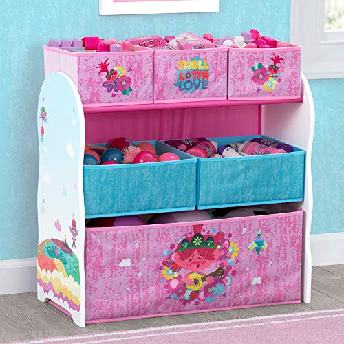 Design and Store 6 Bin Toy Storage Organizer, Trolls World Tour