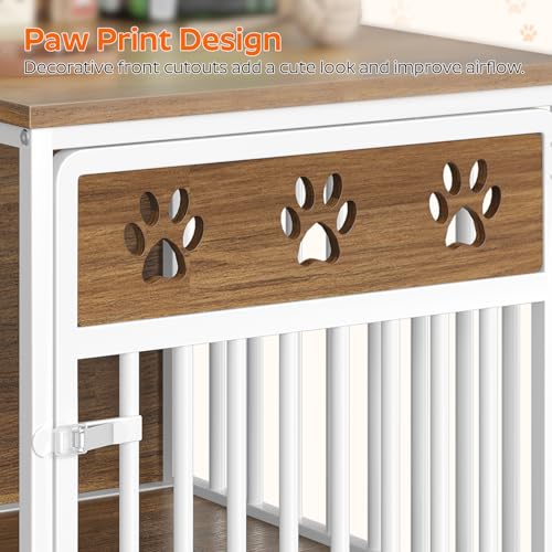 Dog Crate Furniture, Wooden Dog Kennel with Storage, Indoor Pet Crate End Table, view 7