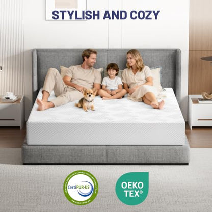 King Size Mattress Medium Firm 8 Inch, Gel Memory Foam Mattress in Box, view 7
