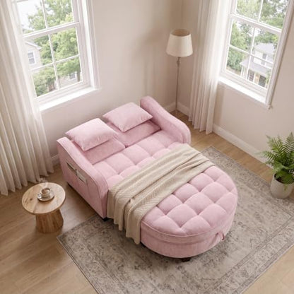 Chenille Tufted Loveseat Sofa and Ottoman Set, view 4