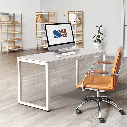 48-Inch Commercial-Grade Office Computer Desk, White