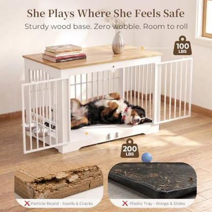 48 Inch Dog Crate Furniture for Medium to Large Dogs, Large Size, view 5
