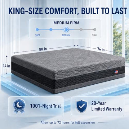 Cooling Gel Memory Foam Mattress for Hot Sleeper, view 3