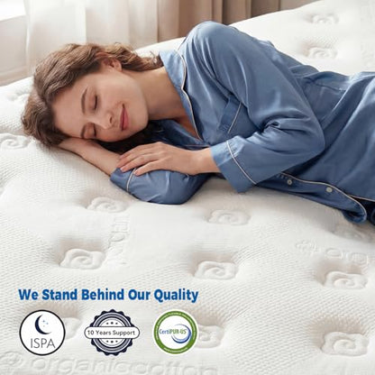 ailis Queen Mattress, 14 Inch Queen Hybrid Mattress in a Box, view 6