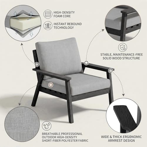 HDPE Patio Furniture Set, 10 Pieces Sectional Outdoor Furniture Set, All Weather Outdoor Couch Set Patio Conversation Set for Deck, Lawn, Black