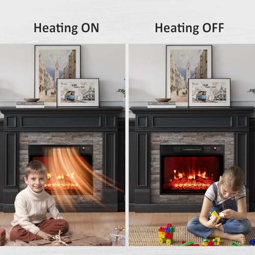 72" Electric Fireplace with Mantel Fireplace TV Stand for Living Room, view 7
