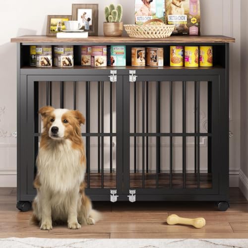 Wooden Dog Crate Furniture for Medium & Large Dogs, view 2