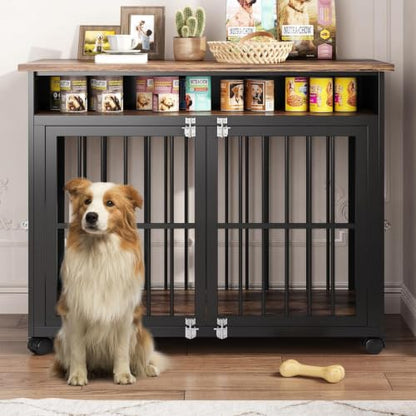 Wooden Dog Crate Furniture for Medium & Large Dogs, view 2