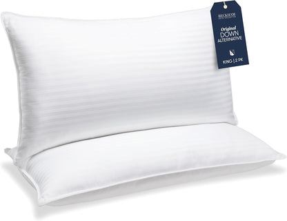 Bed Pillows King Size Set of 2 - down Alternative Pillow for Back, Stomach or Side Sleepers