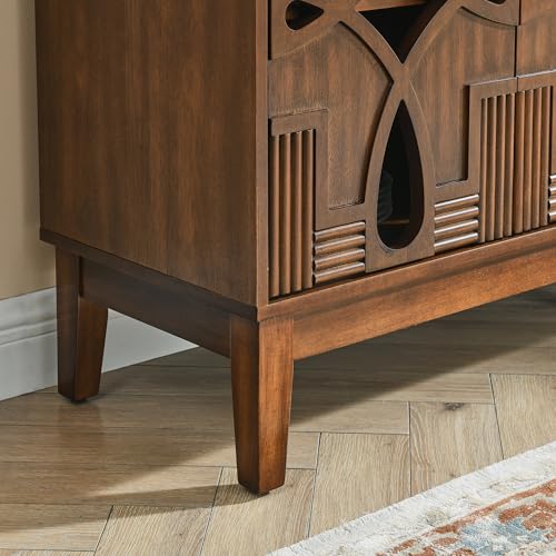 60.5" Mid Century Modern Sideboard with 4 Doors, view 8