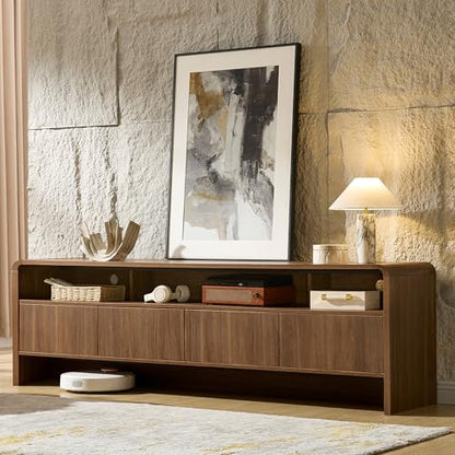 70" Modern Curved TV Stand with Storage for TVs Up to 80", view 2