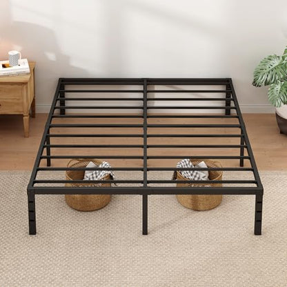 Metal Bed Frame,Queen Size Bed Frame with Storage Space,18 Inch, view 5