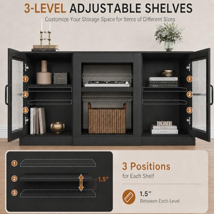 58" Farmhouse TV Stand for 65/60/55 Inch TVs, view 6