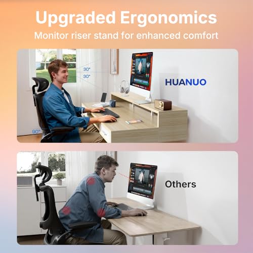 55″ x 26″ Electric Standing Desk with 2 Drawers &24.4″ Large Keyboard Tray, view 6