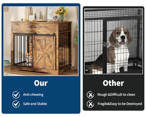 37.8" Dog Crate Furniture, view 8