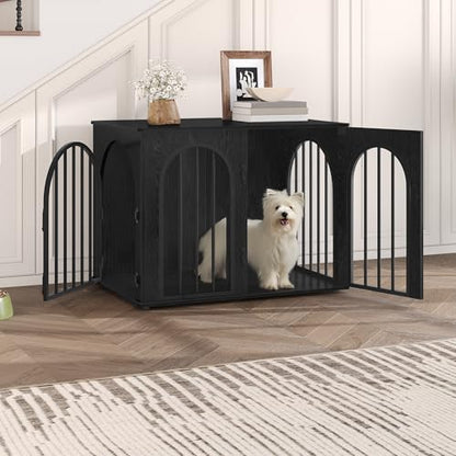 31.5'' Dog Crate Furniture,Dog Kennel Indoor for Small/Medium Dogs, view 4
