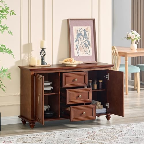 47" Wood Sideboard Buffet Cabinet with Storage, view 4