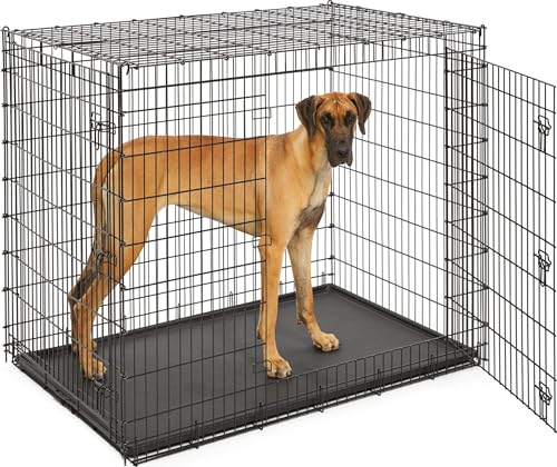Solutions by Midwest 54-Inch Double Door Crate, Giant Breed Dogs, 100+ lbs, view 2