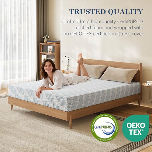 EYN Twin Size Memory Foam Mattress, 6 Inch Twin Bed Mattresses in a Box, Relieve Pressure with Medium Support, CertiPUR-US Certified, 75''L x 38''W