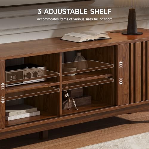 70" TV Stand for TV Up to 85", Mid-Century Modern Television Stand, view 6
