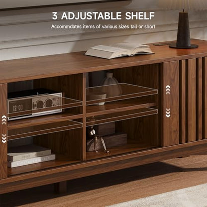 70" TV Stand for TV Up to 85", Mid-Century Modern Television Stand, view 6
