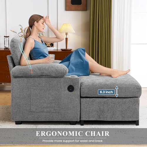 Oversized Accent Chair with Ottoman, view 6