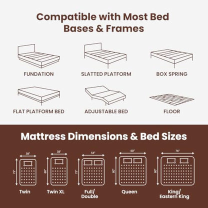 Full Mattress Extra Firm – 12" Memory Foam Mattress for Spinal Alignment, view 6